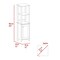 Tuhome St. Clair Linen Cabinet, Two Interior Shelves, Two Open Shelves, Single Door, Light Oak/White MDB7122 - alternate 3